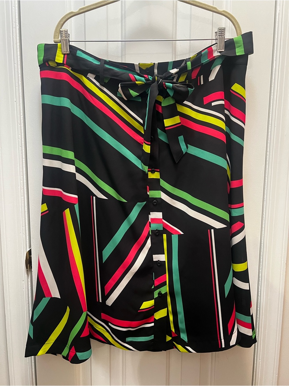 Bar lll Tie-Waist Skirt - Multicolor Sz 16W